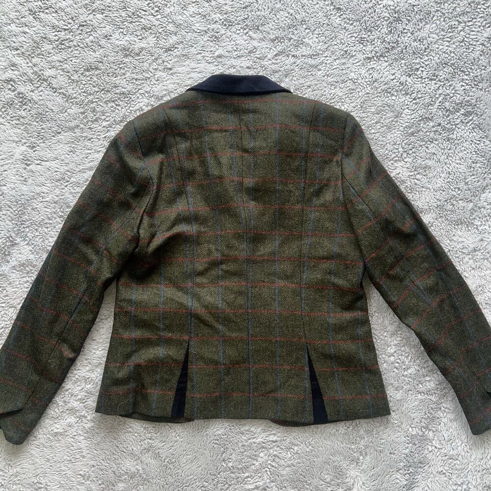 Jack Murphy Women’s Harriet Tweed Blazer Wool Jacket Green Herringbone Check 12 - Picture 11 of 13
